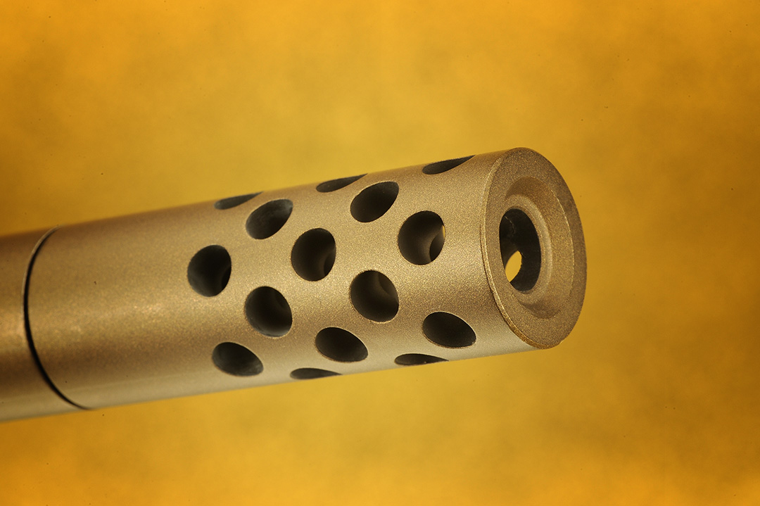Out of the box, the Momentum is equipped with a removable muzzle brake. While it is not needed as a priority accessory for .22 calibers, it does keep the muzzle level while shooting. A great asset in the field to help keep track of hits.